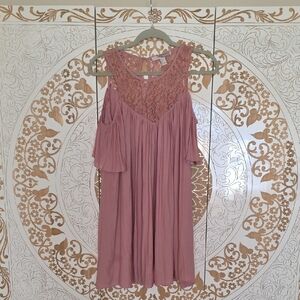 Forever 21 Pink Babydoll Midi Dress